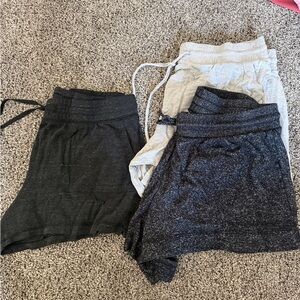 Comfortable Shorts Set - Black, Gray, and Dark Gray